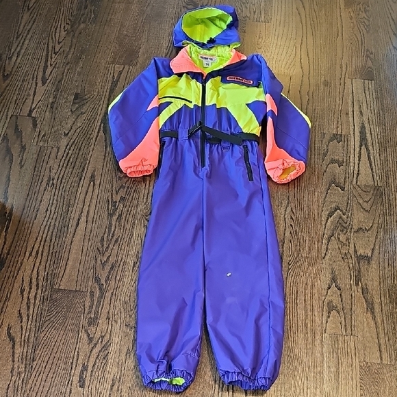 Obermeyer Vintage Neon Snowsuit with Hood - Picture 1 of 14
